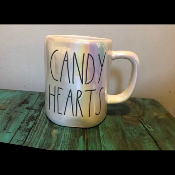 Rae Dunn Candy Hearts Mug Brand New Iridescent Valentines Day Love - Picture 2 of 6